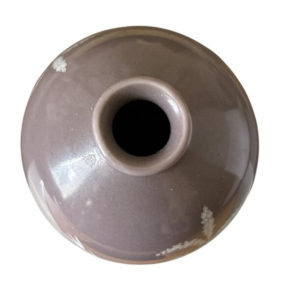 Vtg 1983 Franklin Porcelain Mini Vase Shino Ware Ieyasu Gray White Floral Japan - Picture 4 of 8